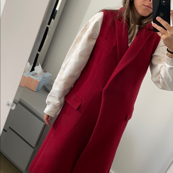 Red Nicholas Wool Vest - Picture 8 of 9